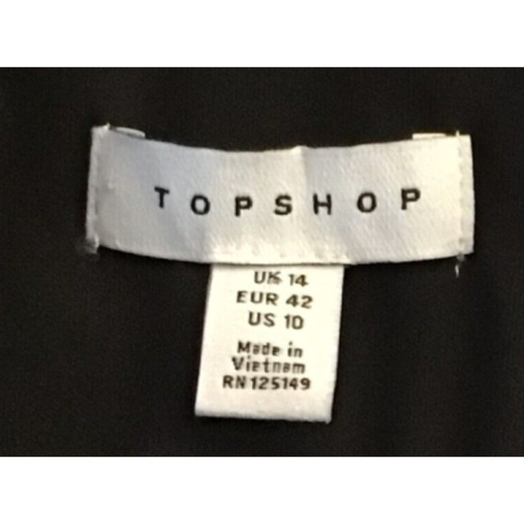 TOPSHOP Iridescent Black Sequin Halter Tank Dress Size 10 Party Clubwear - Picture 2 of 5